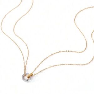 New! Gold Link Two Tone Necklace (3033) NWOT